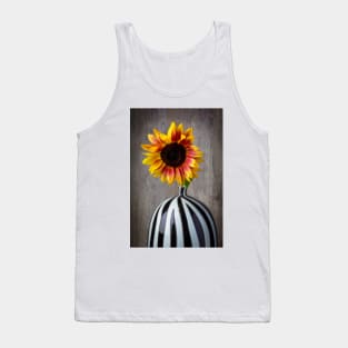 Autumn Sunflower In Graphic Vase Tank Top